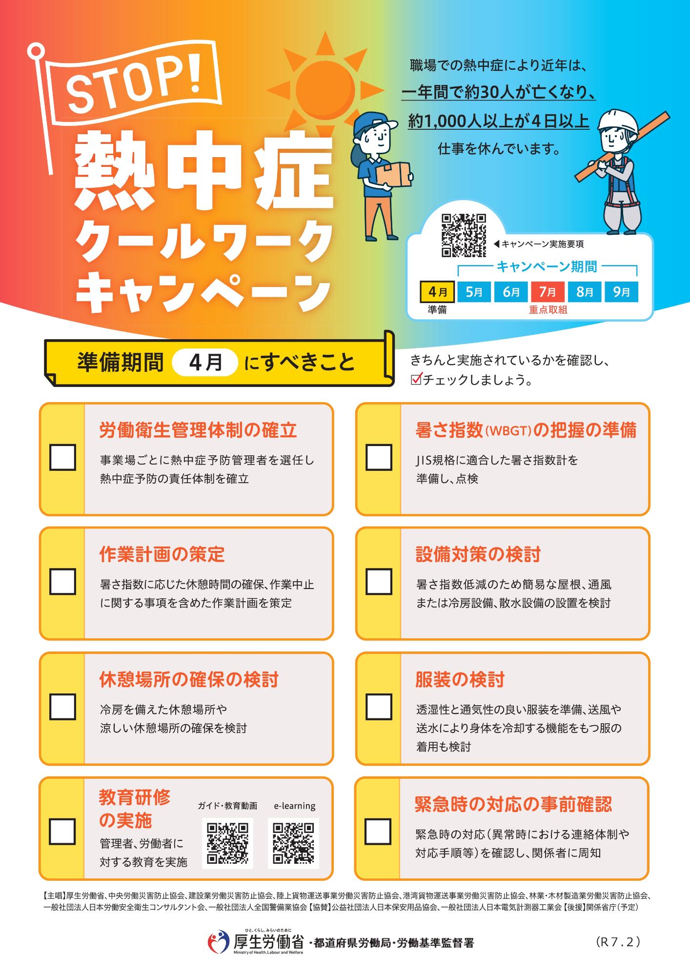 熱中症クールワークキャンペーン、1ページ目