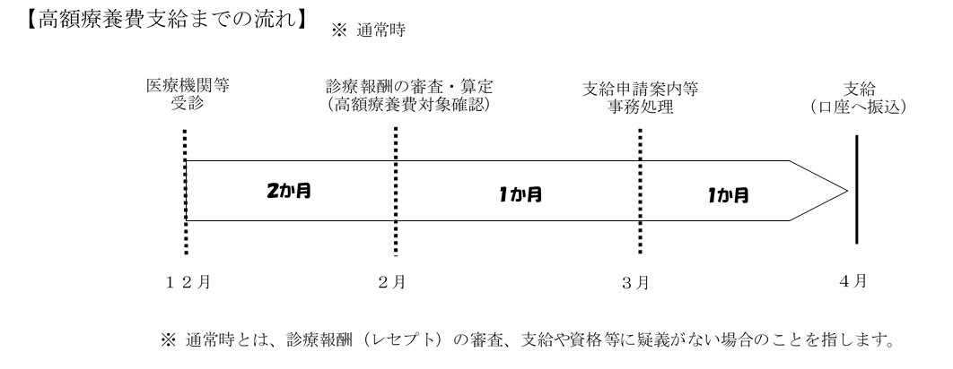 高額療養費支給までの流れ