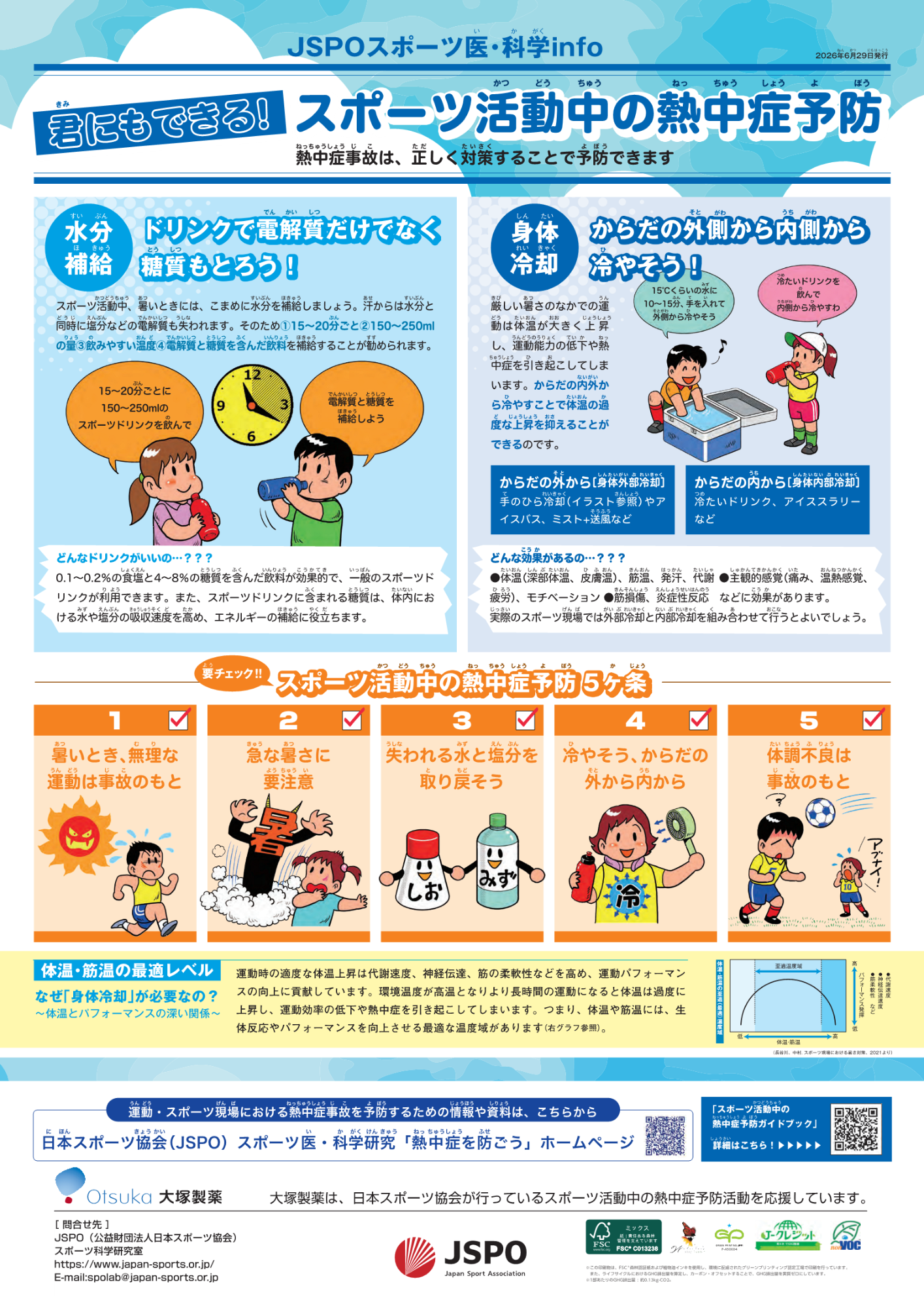 スポーツ活動中の熱中症予防