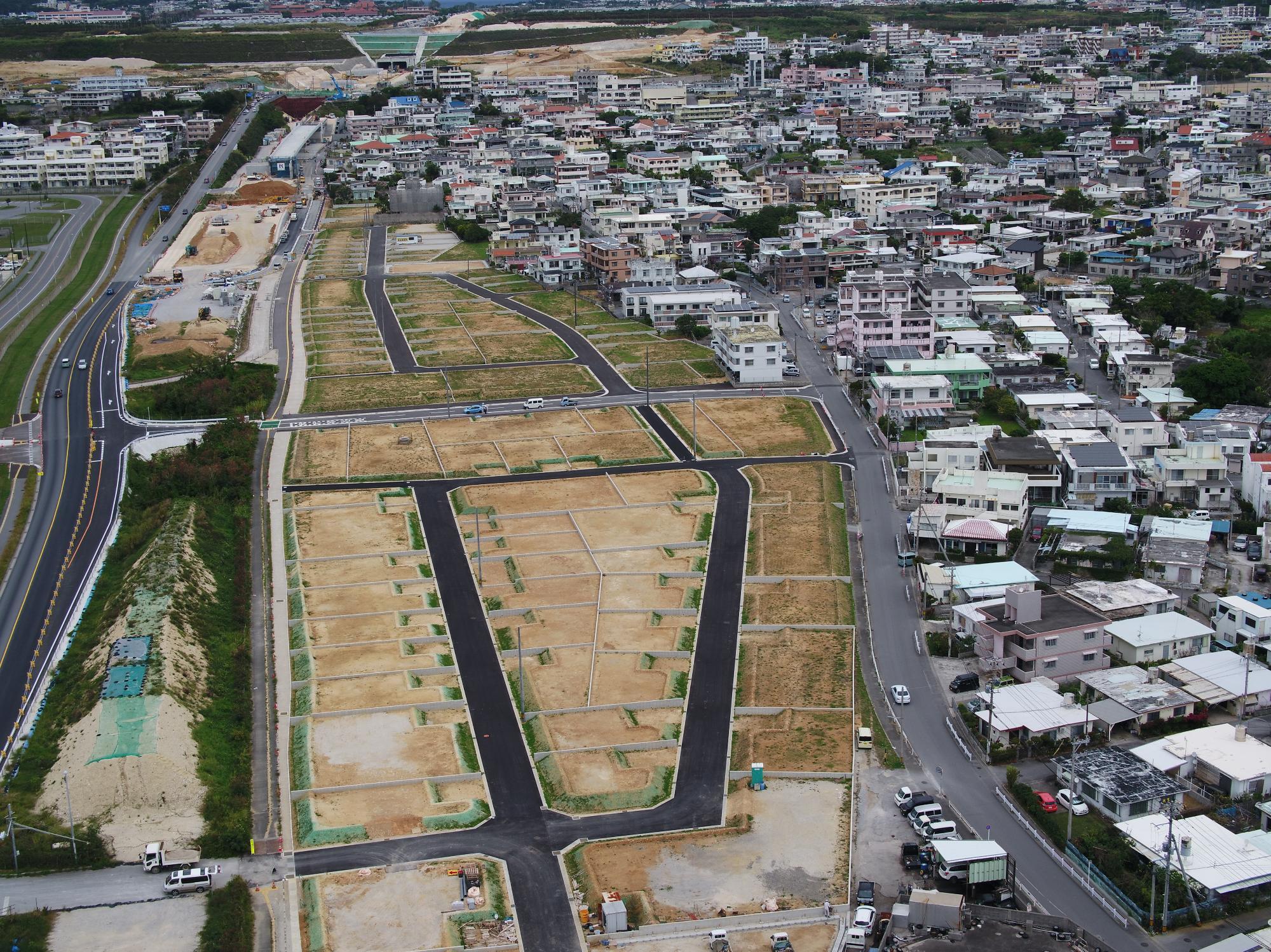 大木南地区 地区計画区域を空から視た様子