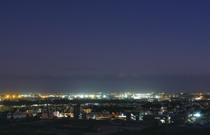 大木からの夜景