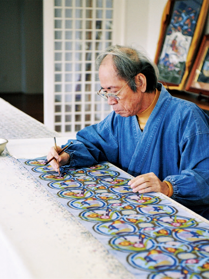 人間国宝・名誉村民　玉那覇 有公氏